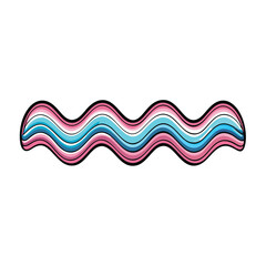 Design a vibrant, wavy line abstract art piece where color smoothly transitions from cool blues to warm oranges.  High resolution, detailed gradients.