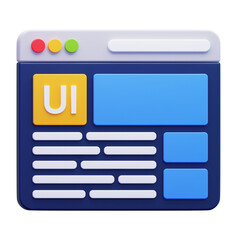 ui design website 3d icon illustration