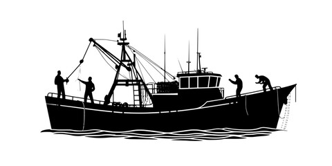 Preparing large fishing rigs for challenging offshore conditions, Digital Art