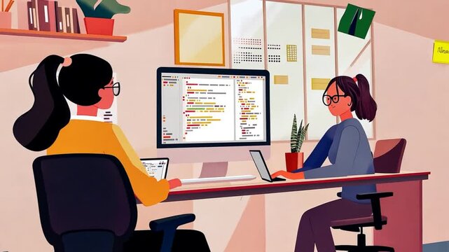 people working in office