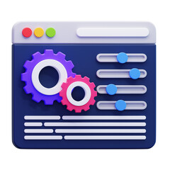 web setting 3d icon illustration