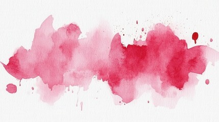 Obraz premium Abstract Watercolor Wash Crimson Red Splashes