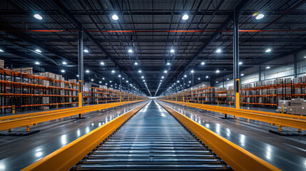 Programing conveyor systems in distribution center.