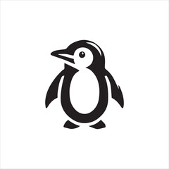 penguin on white