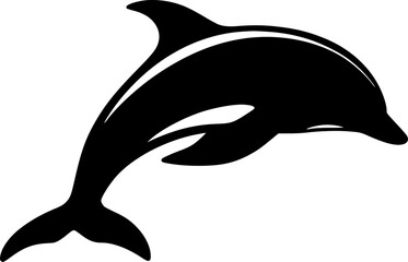 Obraz premium Dolphin | Minimalist and Simple Silhouette - Vector illustration