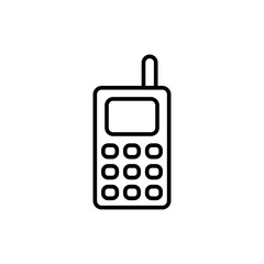Cellphone outline icons, minimalist vector illustration ,simple transparent graphic element .Isolated on white background