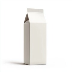 Milk carton with minimalistic design on a plain background showcasing modern packaging aesthetics