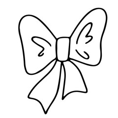 Vector. Doodle bow. Design element