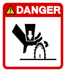 Danger Cutting Hazard Symbol Sign, Vector Illustration, Isolate On White Background Label .EPS10