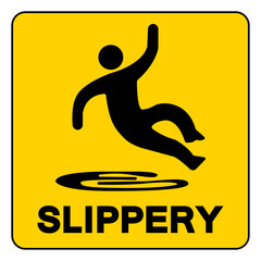 Slippery Symbol Sign,Vector Illustration, Isolate On White Background Label. EPS10