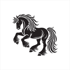 horse silhouette vector