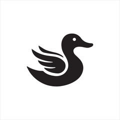 duck on white background