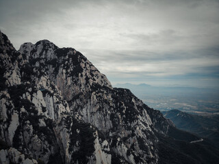Aerial photography of the scenery of Songshan Mountain in Henan, China