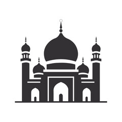 Mosque vector Illustration, white background, creative design.