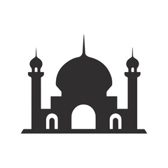 Mosque vector Illustration, white background, creative design.