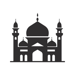 Mosque vector Illustration, white background, creative design.