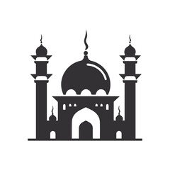 Mosque vector Illustration, white background, creative design.