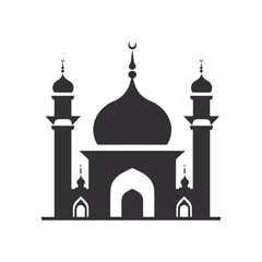 Mosque vector Illustration, white background, creative design.