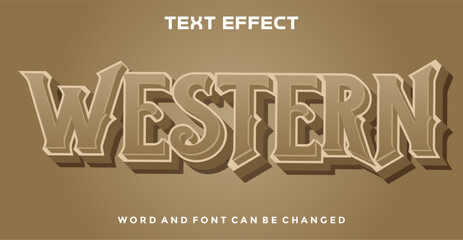 Western editable text effect