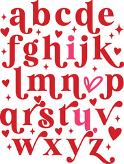 Valentine Alphabet I Love You Svg, Kids Valentines Svg, Love Alphabet Svg, Alphabet Svg, Valentine's Day Svg, Valentine Shirt Svg
