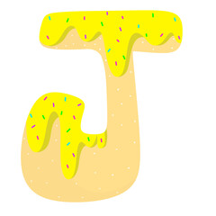 English donut letters cute Clipart 