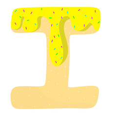 English donut letters cute Clipart 