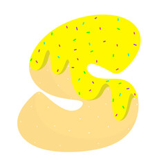 English donut letters cute Clipart 