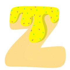 English donut letters cute Clipart 