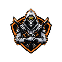 Design a futuristic, edgy logo for a cutting-edge gaming company; sleek, aggressive, and technologically advanced aesthetic.