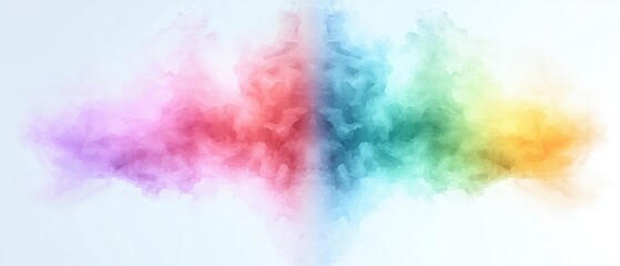 Fototapeta premium Abstract Watercolor Rainbow Cloud Pastel Pink Red Violet Grunge Texture Background