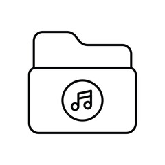 Music Folder vector icon