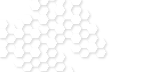 Abstract background with hexagon, modern abstract vector polygonal pattern. Futuristic abstract honeycomb technology white background. Luxury white hexagon pattern.