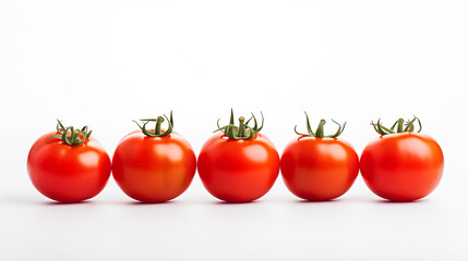 tomatoes on a white background