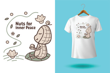 Nuts t-shirt design, Go Nuts for Health, Stay Nutty, Stay Healthy