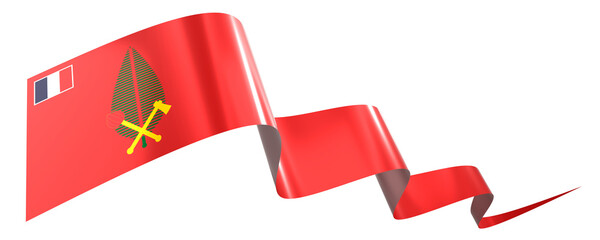 Alo flag - wavy ribbon isolated on white background - 3D illustration