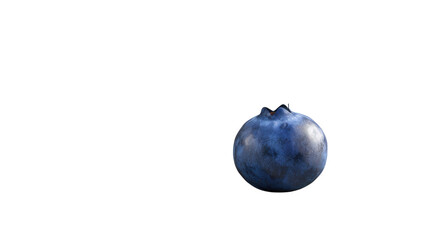 Fresh blueberry resting on a vibrant blue background, celebrating nature's bounty in a colorful artistic display