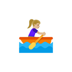Person Rowing Boat  
