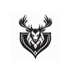 Deer Head Vector Logo Template image vector isolated on white background.