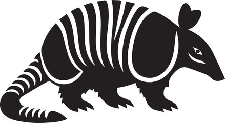 Bold and Detailed Illustration of an Armadillo