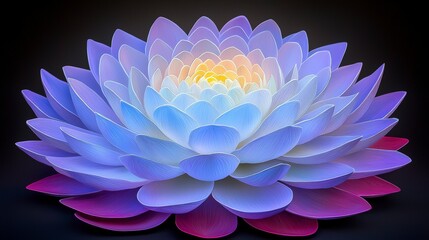 Fototapeta premium Stunning Purple Lilac Lotus Flower Abstract Art Floral Macro Photography