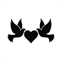 Heart with Wings Vector Illustration Symbolizing Love and Freedom