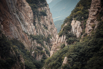 Scenery of Shaolin Temple at Songshan Mountain in Henan, China