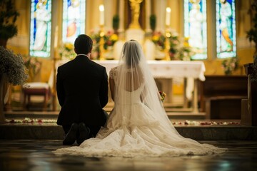 Wedding ceremony church photography serene atmosphere intimate view love and commitment