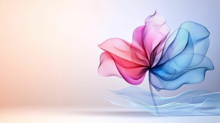 background concept. Abstract floral design with flowing colors in pink and blue tones.