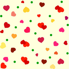 Abstract pattern with chaotic heart on white