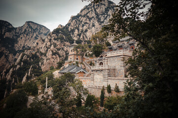 Scenery of Shaolin Temple at Songshan Mountain in Henan, China