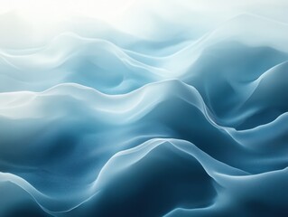 Abstract representation of soft, flowing waves in shades of blue.