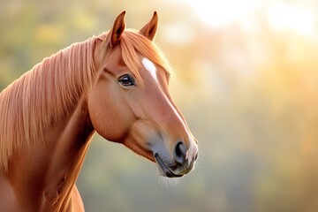Fototapeta premium A majestic horse stands majestically in the misty mountains of Iceland, its mane flowing gently with each breath