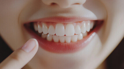 Fototapeta premium 日本人女性の完璧な笑顔と美しい白い歯