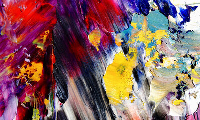 Abstract art background . Hand painting artwork on canvas .